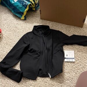 Athleta Girls chit chat jacket Black Bomber Jacket